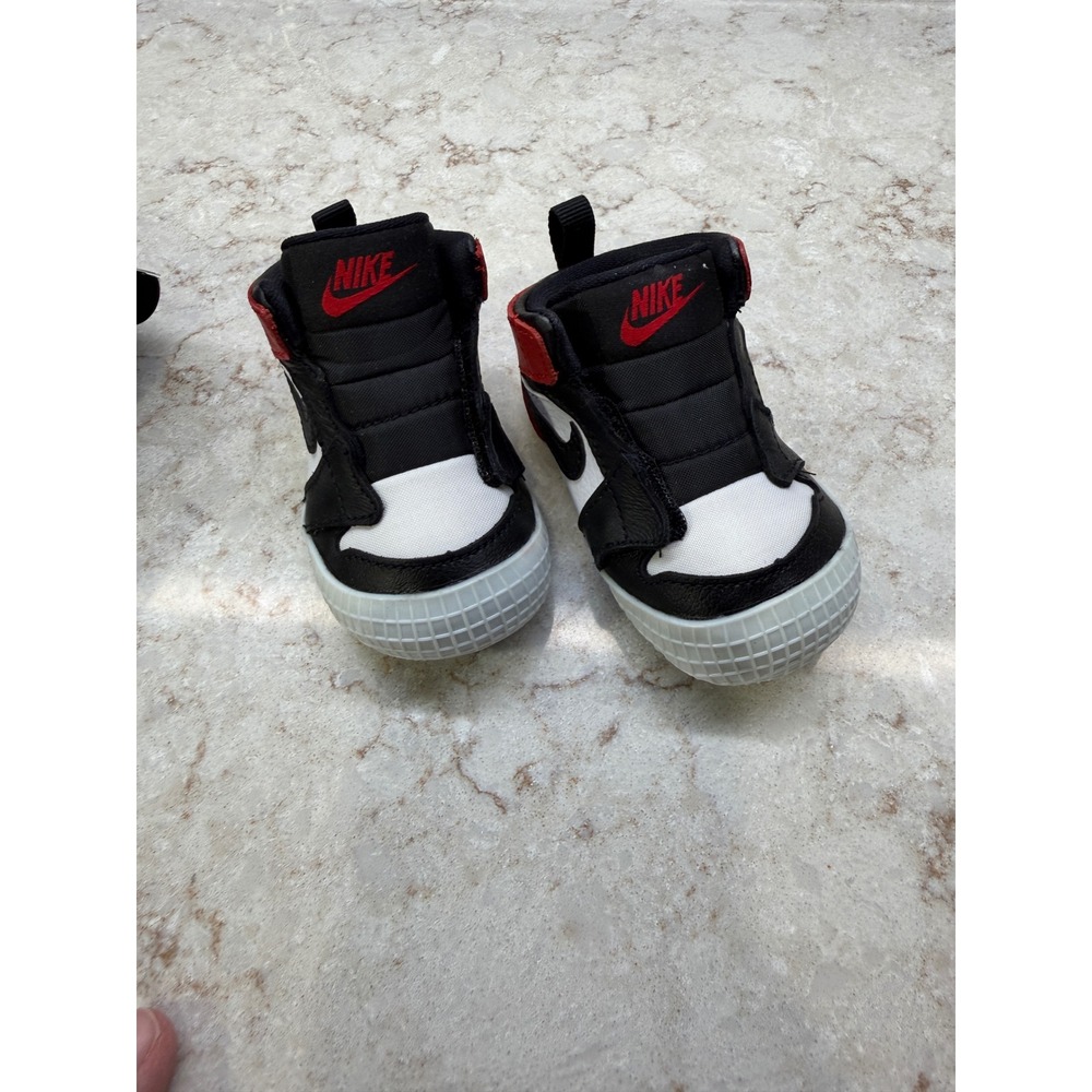Nike Sky Jordan 1 Crib Bootie Black Varsity Red White  Size 3C New, NWOT